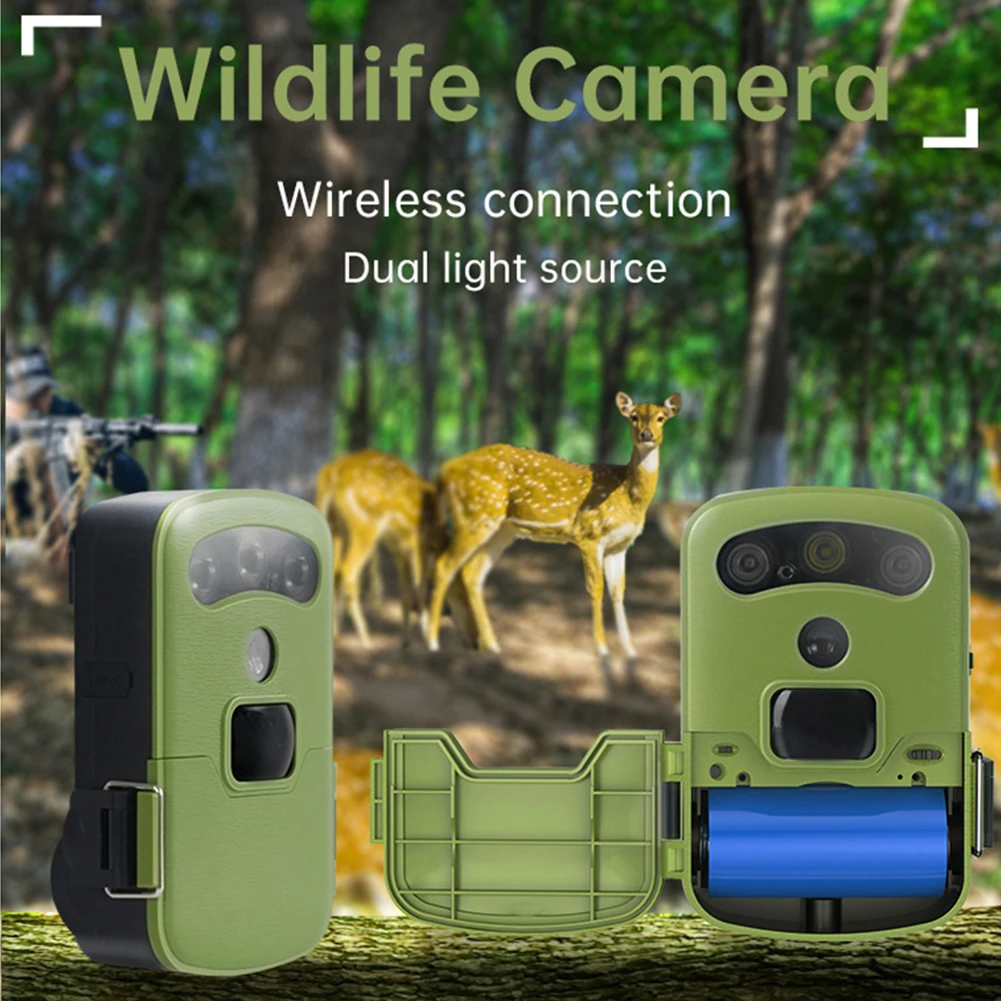 

Outdoor Trail Camera Infrared Night Vision Motion Activated Hunting Camera 0.5S Trigger IP66 Waterproof Wildlife Tracking Camera