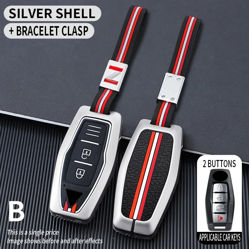 

Металлический чехол для автомобильного ключа с 2 3, 4 кнопками, чехол для брелока для Mitsubishi Outlander 2022 2023, аксессуары для ключей