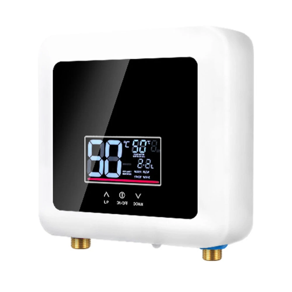 

Tankless Water Heater Electric 5.5KW 110V,Constant Temperature Hot Water Heater with Remote Control(White) US Plug