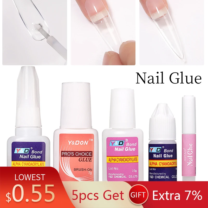 Nail Art Glue Fast-Dry Adhesive Acrylic Art False Tips 3D Decoration Nail Tips Nail Rhinestone Glue Adhesive Tools