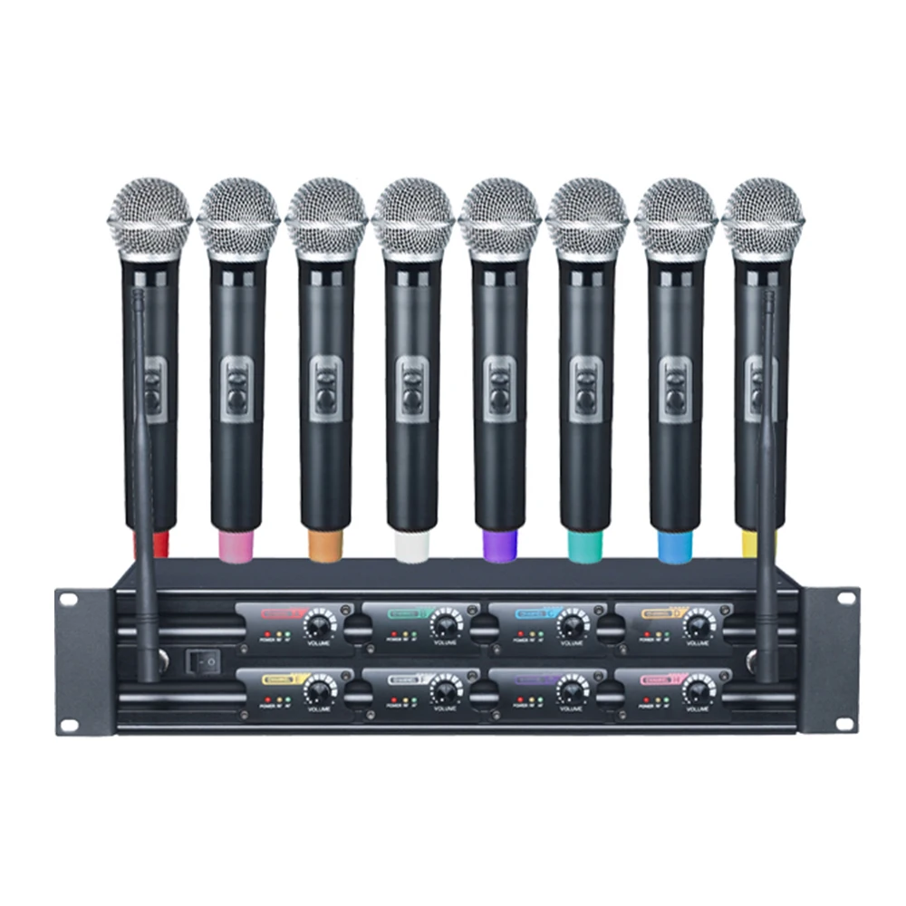 

UHF-808 Professional 8 channels UHF Wireless Microphone