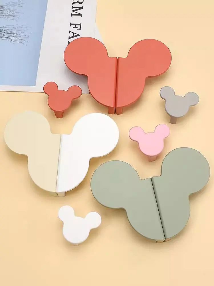 Красочные ручки для шкафа с милым кроликом детской комнаты мышь шкаф домашний