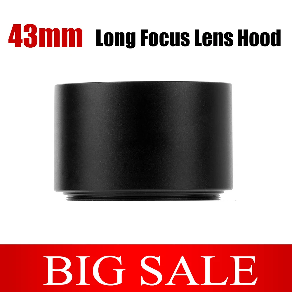 43 мм металлическая бленда с длинным фокусом телеобъектив для Canon Nikon Sony Panasonic Lumix Pentax Olympus Samsung NX500 NX3000 NX3300 DSLR