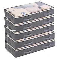 1Pcs Under Bed Storage Bags Foldable Household Large Capacity Non-woven Clothes Quilt Sorting storage box With Handle