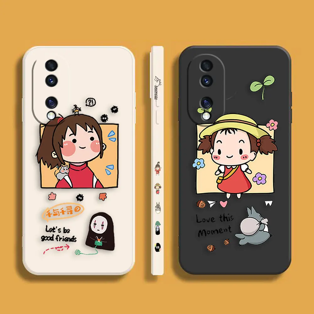 

Spirited Away Chihiro Ogino Phone Case For Honor 8X 9 10 20 30 30S 50 50 60 60 70 80 80 GT SE 5G PRO PLUS Colour Liquid Case