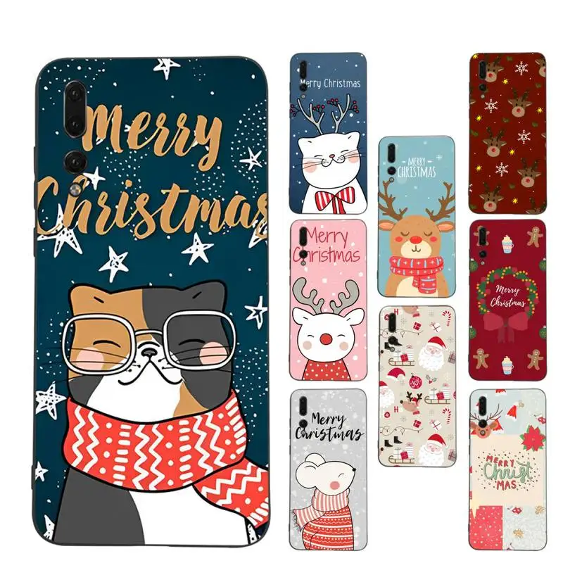 

Merry Christmas Phone Case for Huawei Honor 10 i 8X C 5A 20 9 10 30 lite pro Voew 10 20 V30