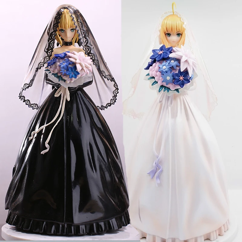 

26cm Fate/stay Night Saber Anime Action Figure PVC Limited Dress Standing Posture 10th Anniversary Wedding Model Doll Toy Gifts