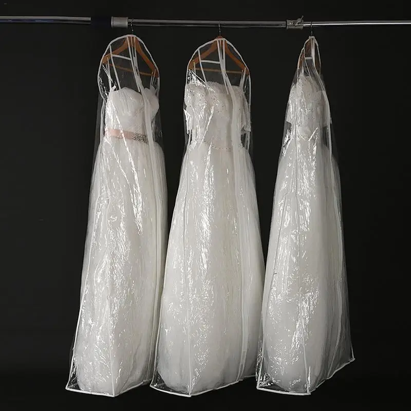 

Wedding Dress Transparent Cover Storage Display Bags Dustproof Waterproof Moisture-proof Large Bridal Gown Garment 160/170/180CM