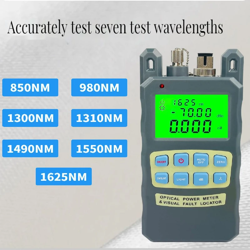 Free Shipping High Precision 2IN1 Optic Power Meter With 5km10km Laser Source Visual Fault Locator FTTH Optical Fiber Tester OPM