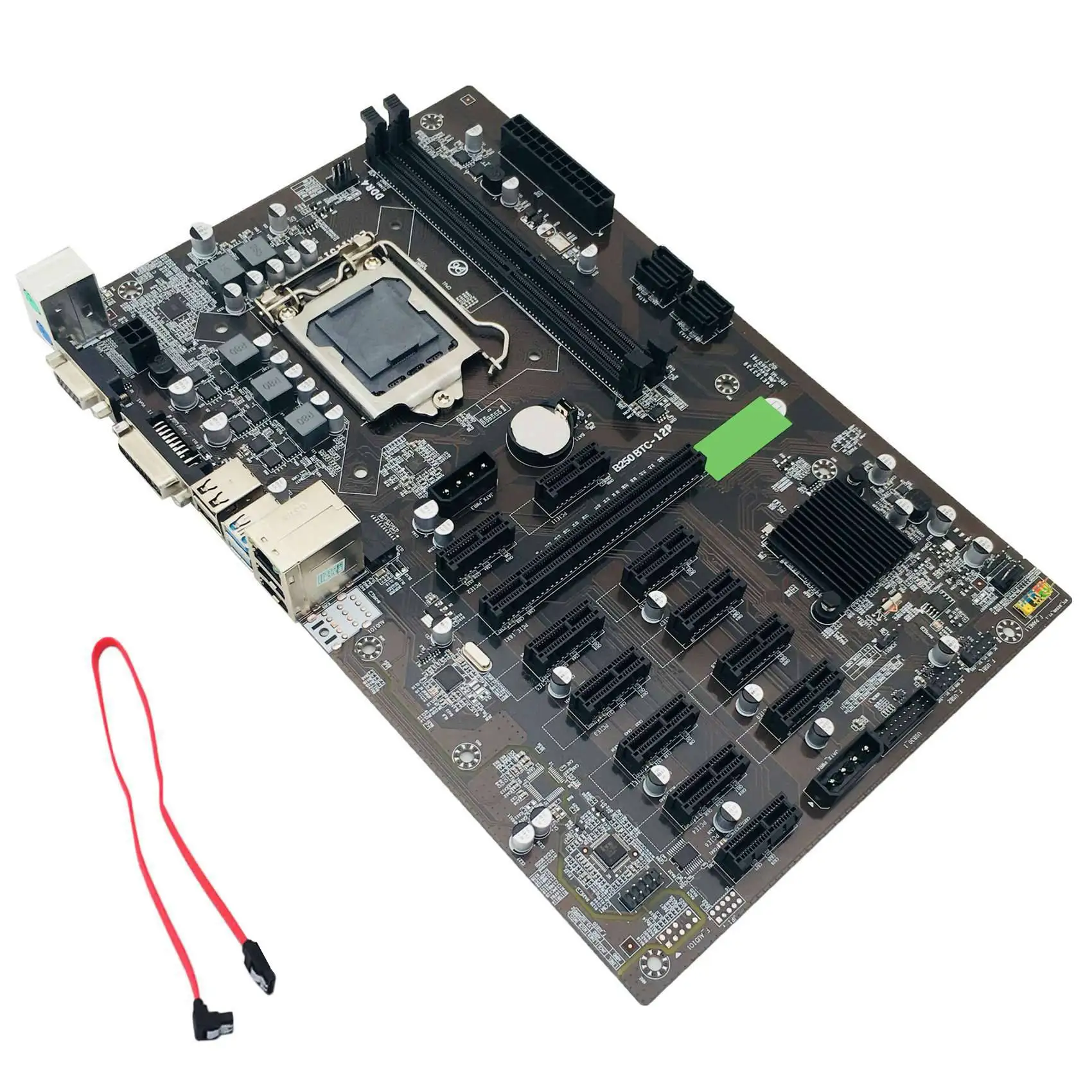 

B250 BTC Mining Motherboard LGA 1151 DDR4 12XGraphics Card Slot SATA3.0 USB3.0 Low Power for BTC Miner Mining
