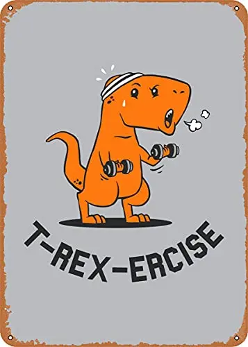 

TRexercise Vintage Look Metal Sign Patent Art Prints Retro Gift 8x12 Inch