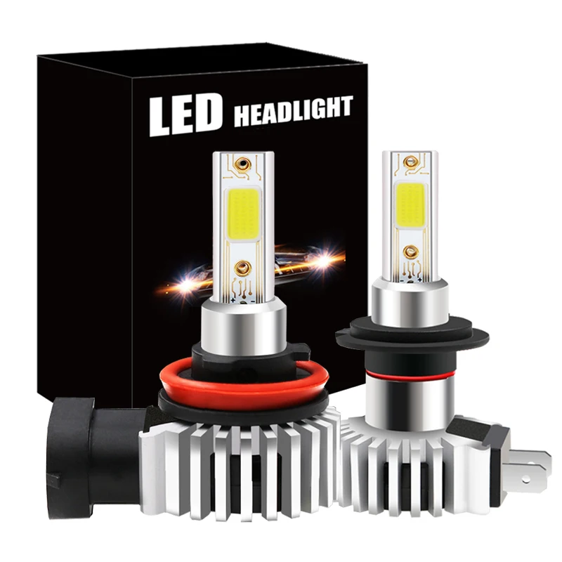 

2pcs LED Headlight Bulb H11 H8 H9 9006 HB4 9005 HB3 H4 9003 H7 H1 H3 Auto Fog Lights Lamp Headlamp For The Car 6500K 12000LM 60W