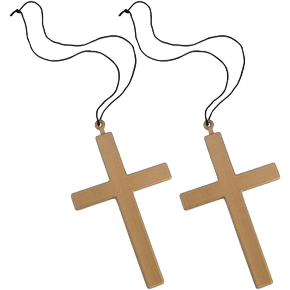 

Necklace Cross Jewelry Crucifix Nun Costume Pendant Priest Mens Jesus Religiousprop Vintage Knot Punk Christian Prayer Tree Men