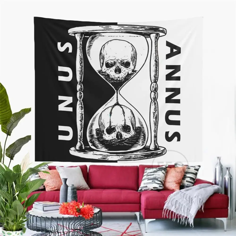 

TV Show Unus Annus Poster Meme Tapestry Funny Hourglass Wall Hanging Tapestry Aesthetic Room Decor Tapestries Decoration Bedroom