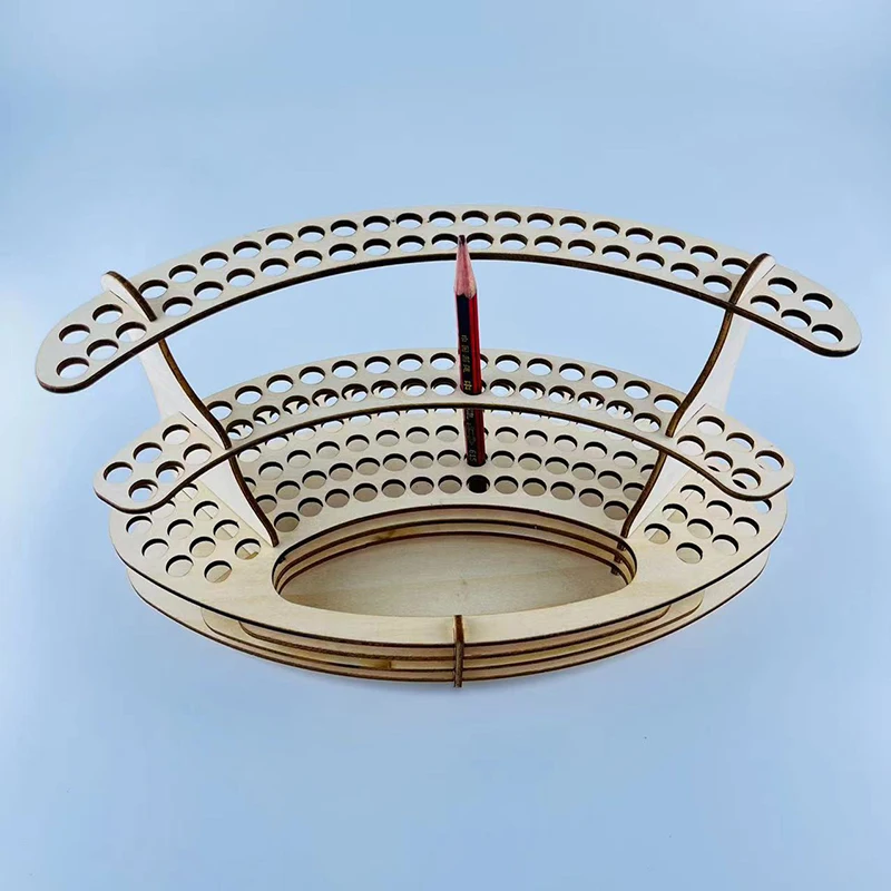 Деревянный Держатель Для Кистей С Отверстиями Настольный Органайзер И Моркови