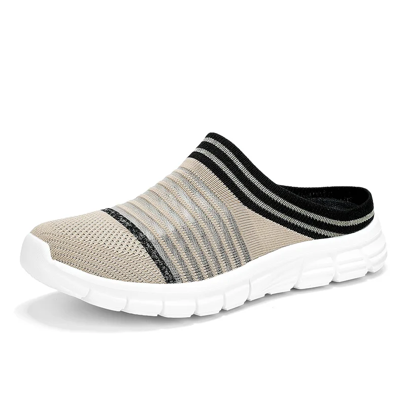 Men half shoes Summer 2022 trend half slippers tow beach shoes Women breathable flying woven non-slip fashion wear personality