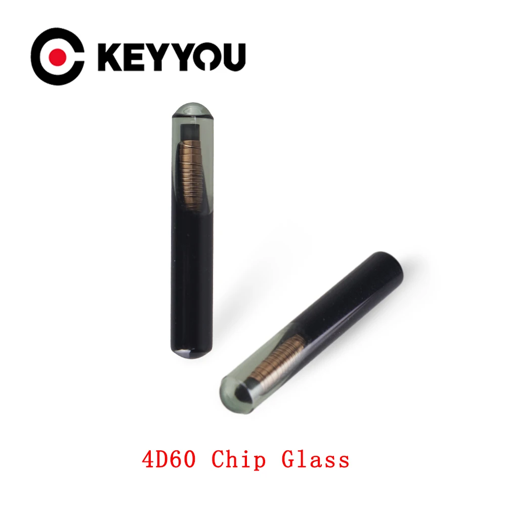 KEYYOU 5x Car Key Chip Blank 4D60 Glassy Transponder Key Chip For Ford Connect Fiesta Focus Ka Mondeo ID 4D 60 Auto Car Key Chip
