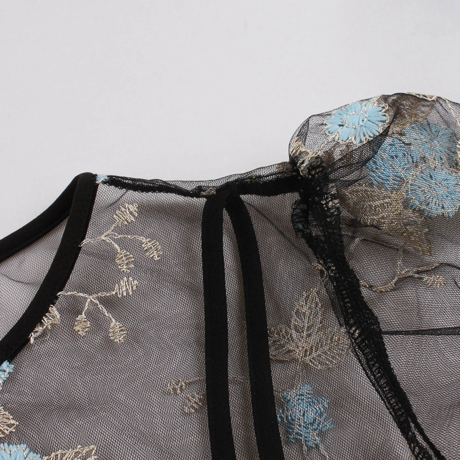 Сетчатое ретро-платье с вышивкой элегантное женское платье на бретельках тонкой