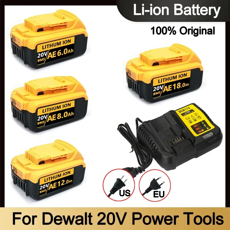 Литиевый аккумулятор DCB200 20 В 12000 мАч для Dewalt 18 DCB184 DCB182 DCB180 DCB201 DCB206