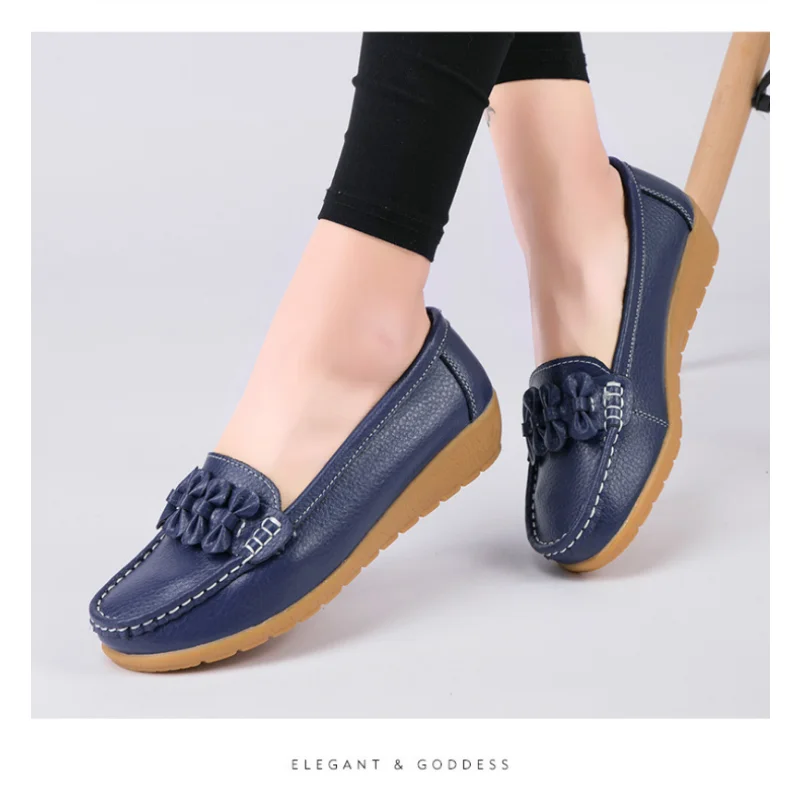 Women Small Leather Shoes Oxfords Ladies Slip on Office Dress Mocasines Femme Sneakers Casual Single Shoes Loafers Femmes Shoes