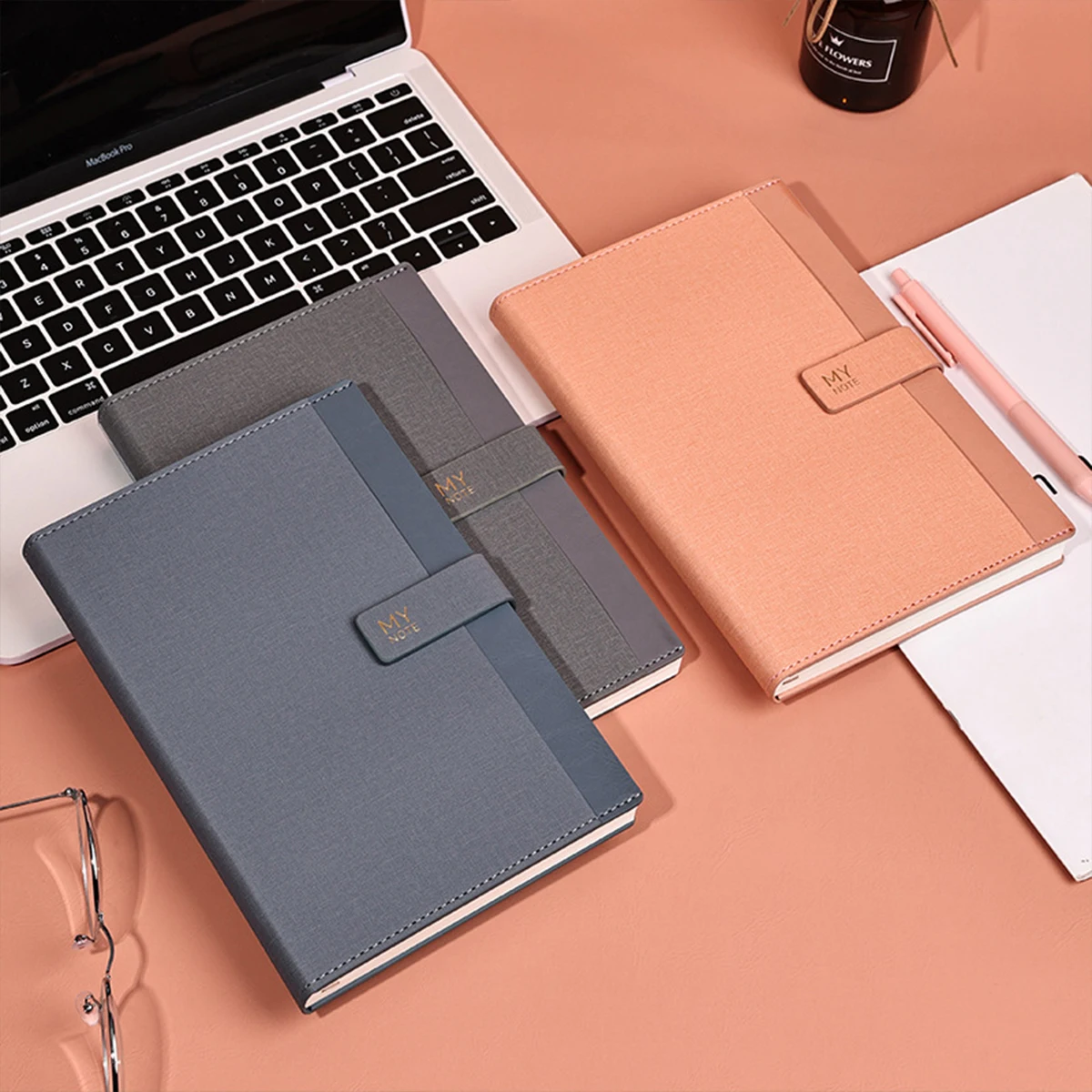 (Логотип может быть выгравирован) Кожаный студенческий блокнот A5/B5 рабочий с