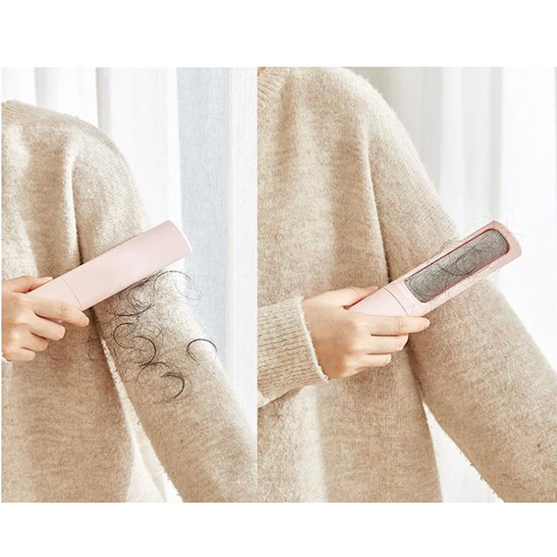 

2-1 Reusable Pet Hair Remover Brush Lint Roller Self Cleaning Cat Dog Fur Hair Dust Removal Brush for Clothes Portable Effective