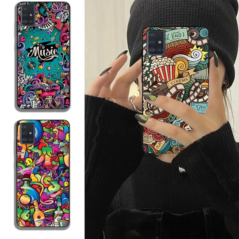 Силиконовый чехол для телефона с Граффити стикер бомба Samsung Note 8 10 20 S10 S20 Fe Lite S21 S30