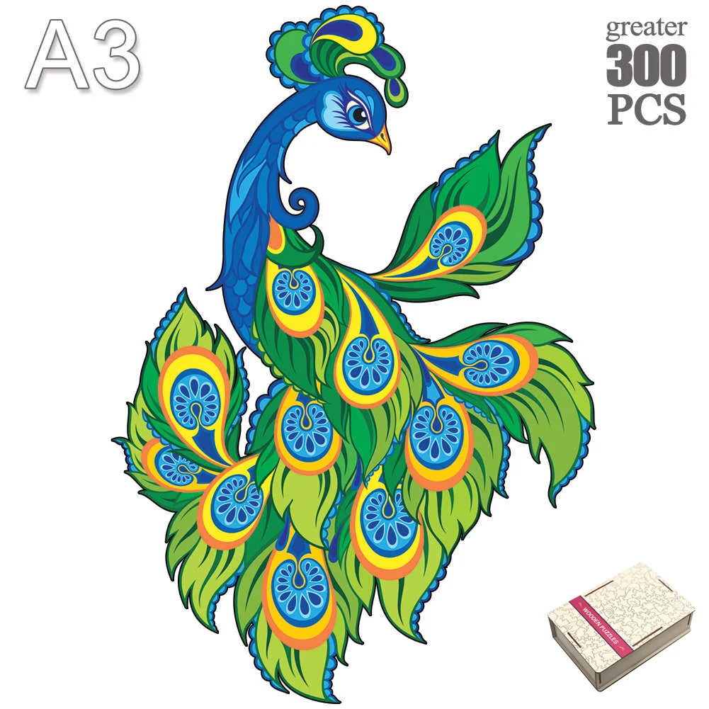 Пазлы деревянные в виде животных 300 шт. |