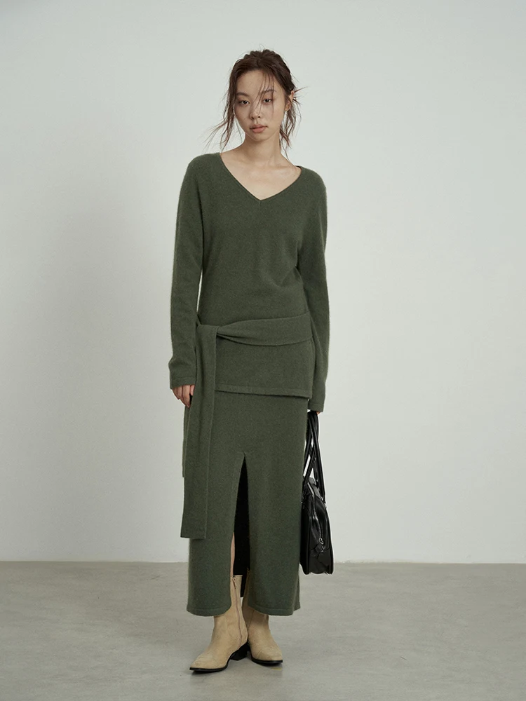 Love and Nancy оригинальный дизайн 2024 осенне-зимний новый шерстяной свитер с v-образным