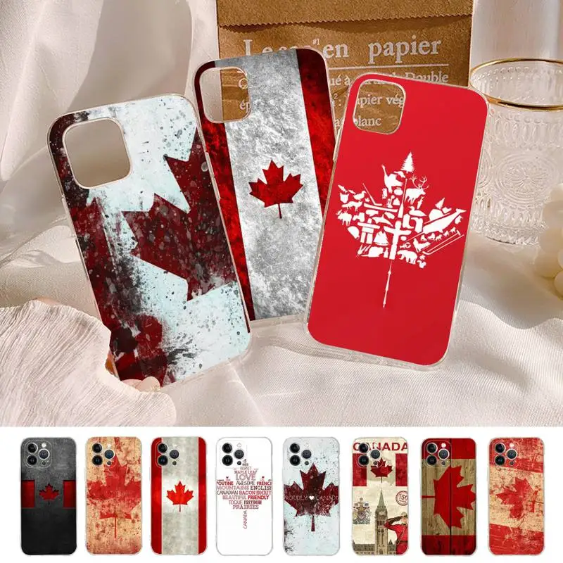 

Canada flag Phone Case Silicone Soft for iphone 14 13 12 11 Pro Mini XS MAX 8 7 6 Plus X XS XR Cover