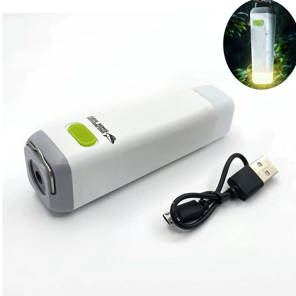 

Мини-фонарик 2 в 1, яркий светодиодный фонарь для кемпинга, с зарядкой от USB, светильник ильник для кемпинга, походов, ночной рыбалки