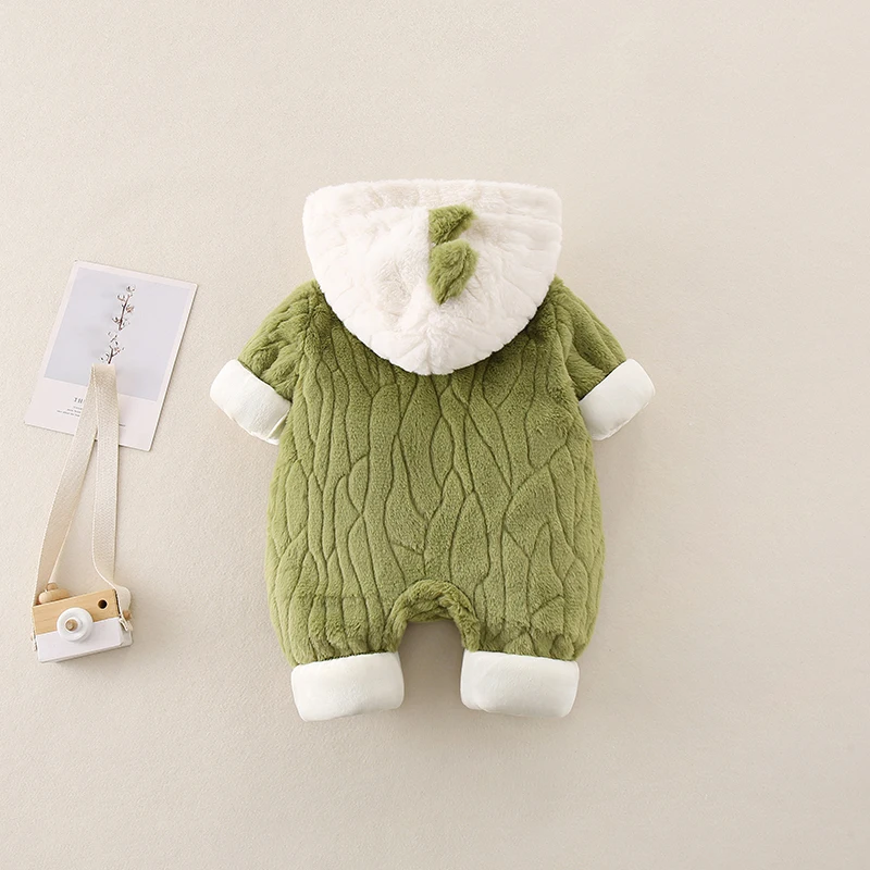 Детская одежда Зимняя Комбинезон для маленьких мальчиков на флисовой подкладке