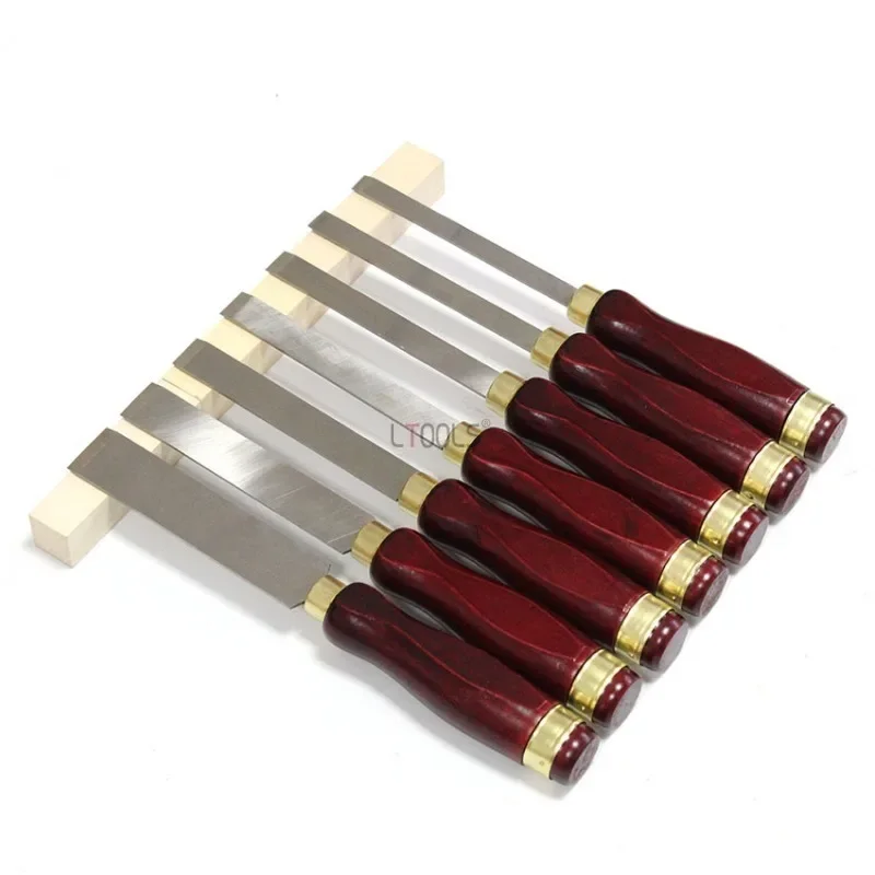 Разностильный нож-лопата с деревянной ручкой белая сталь высокая твердость