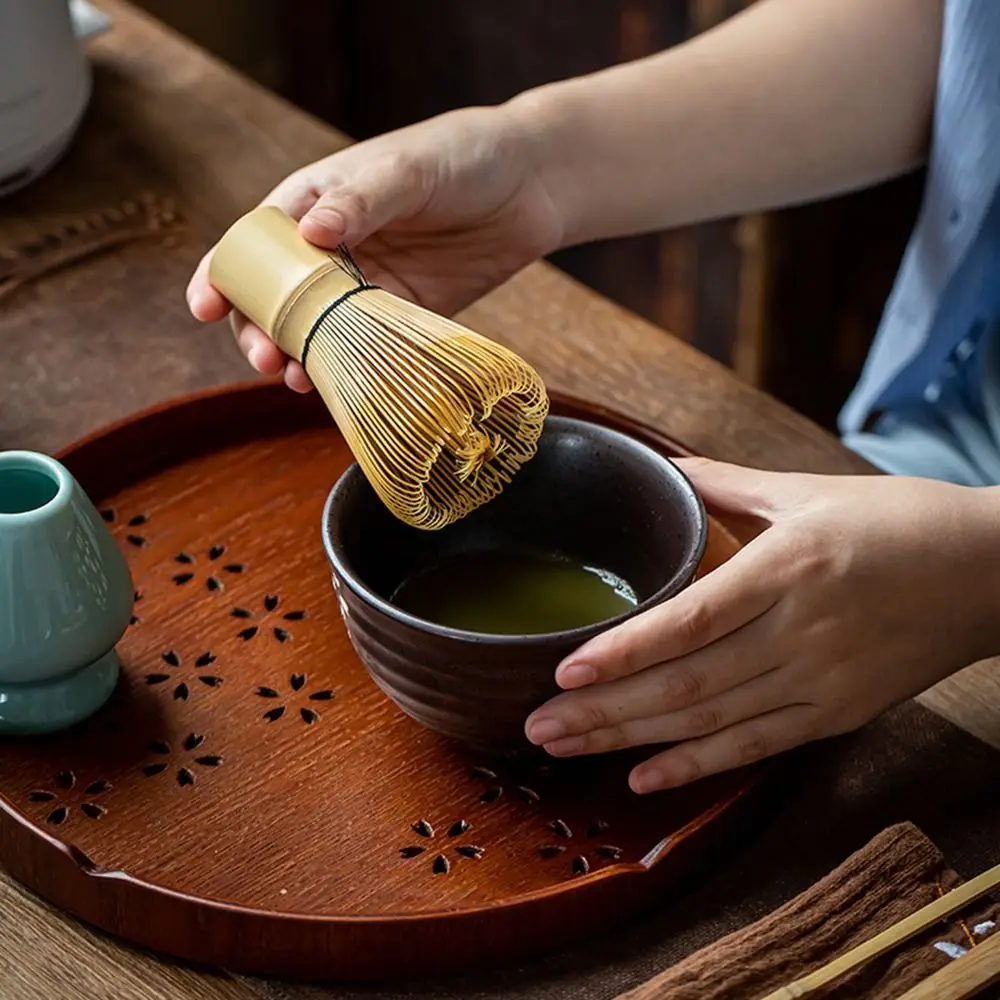 

Japanese Ceremony Tea Set Bamboo Brush Matcha Green Tea Powder Whisk Mixing Grinder Brushes Tools Tableware Kitchen Supplies