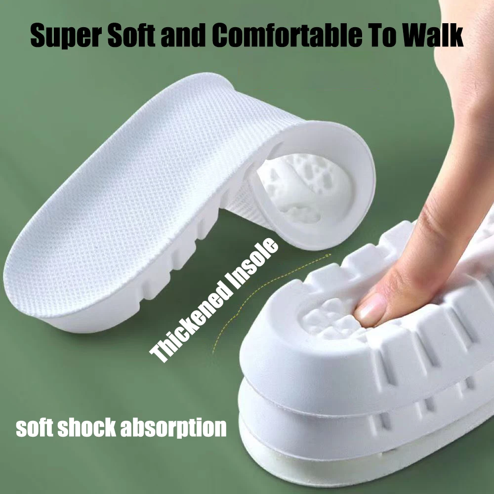 Soft Latex Sport Insoles for Shoes Men High Elastic Shock Absorption Shoe Cushion Feet Arch Support Orthopedic Insoles Women