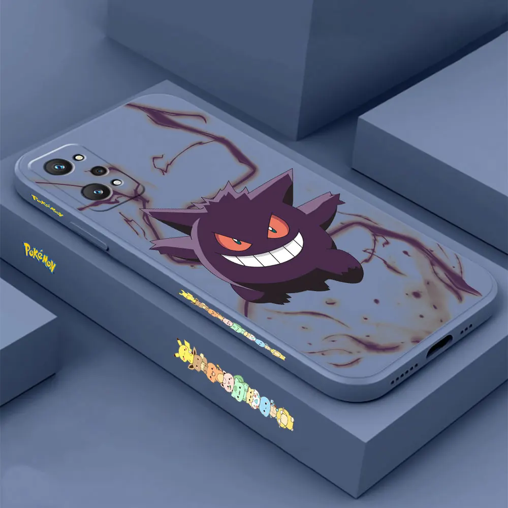 P-Pokemon Gengar чехол для Realme GT NEO 5 3 2 2T MASTER C55 C35 C33 C31 C30 C30S 10 9I 8 8I NARZO 50 50A 50I PRO PLUS 5G Cover
