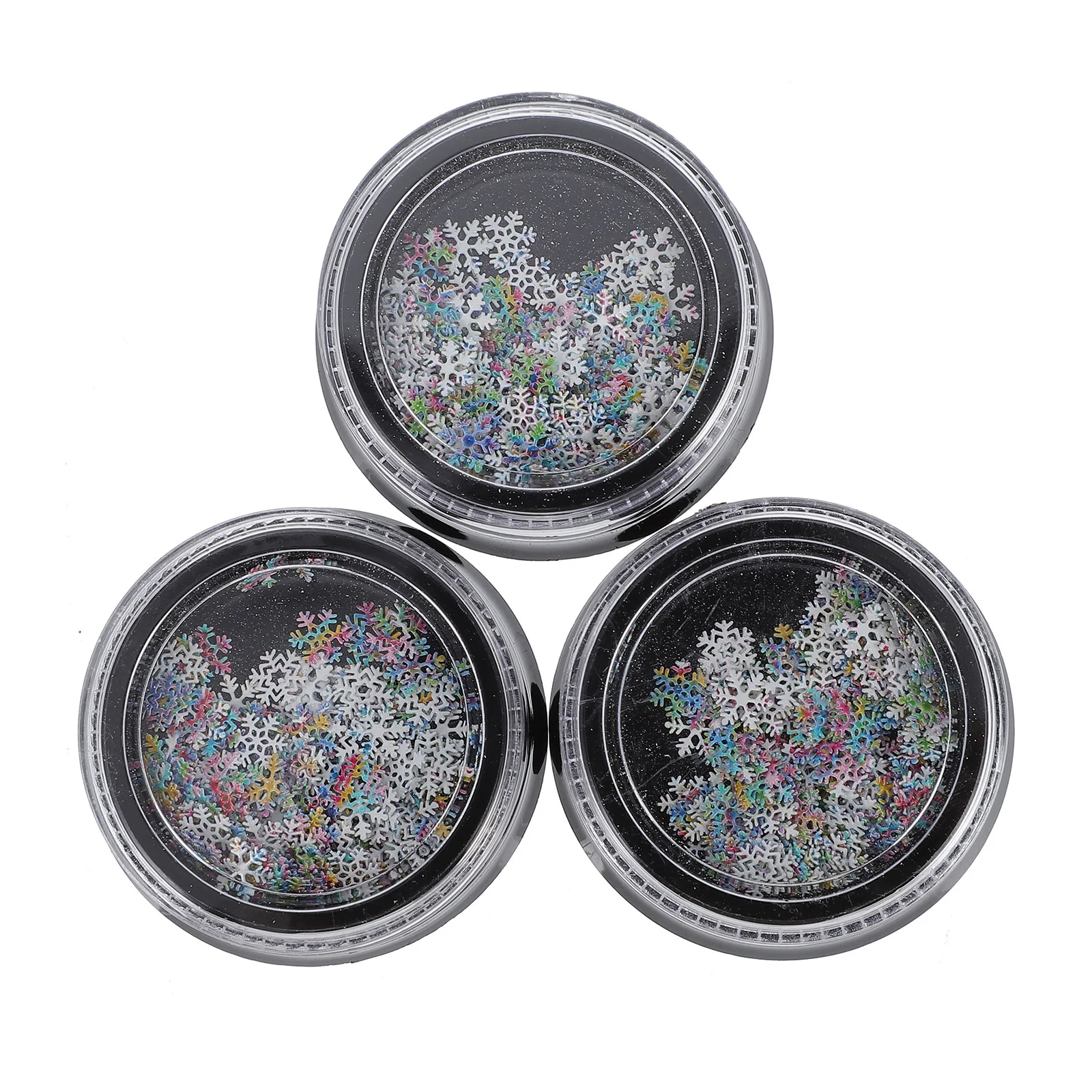 

3 Boxes Nail Snowflakes Sequins DIY Glitter Nail Flakes