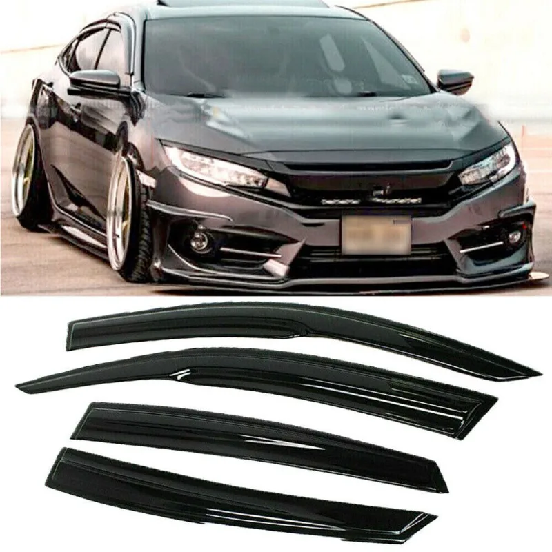 Для Honda Civic 10-го поколения седан в стиле Mugen 2016-2020 гг. оконный козырек от дождя