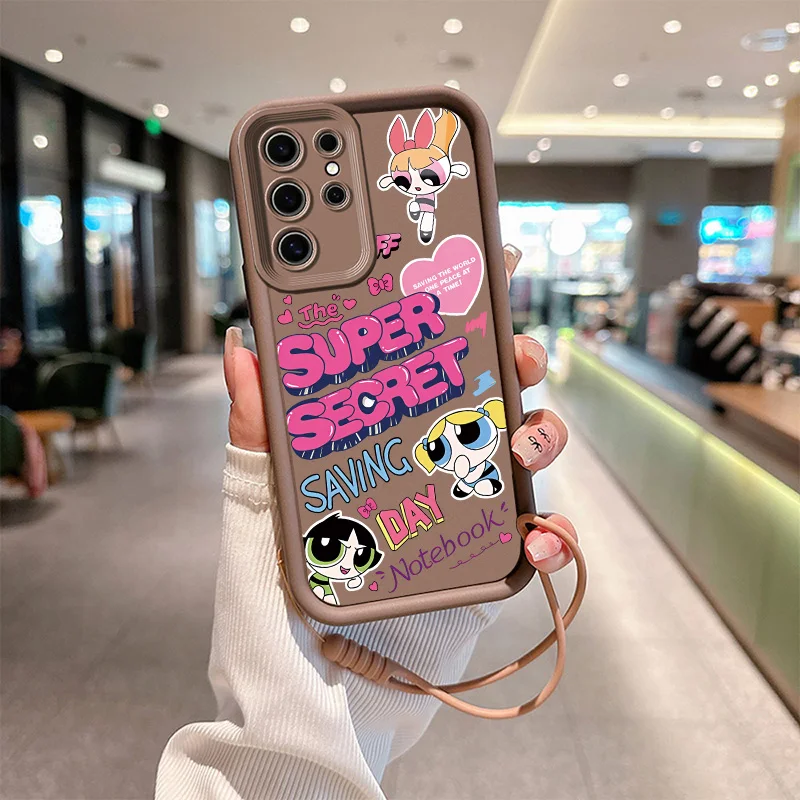 Чехол для телефона T-The P-Powerpuff G-Girls Eyes с веревкой и лестницей Xiaomi 12T 11Lite 14 Poco F5 F4 2 X5 4 3