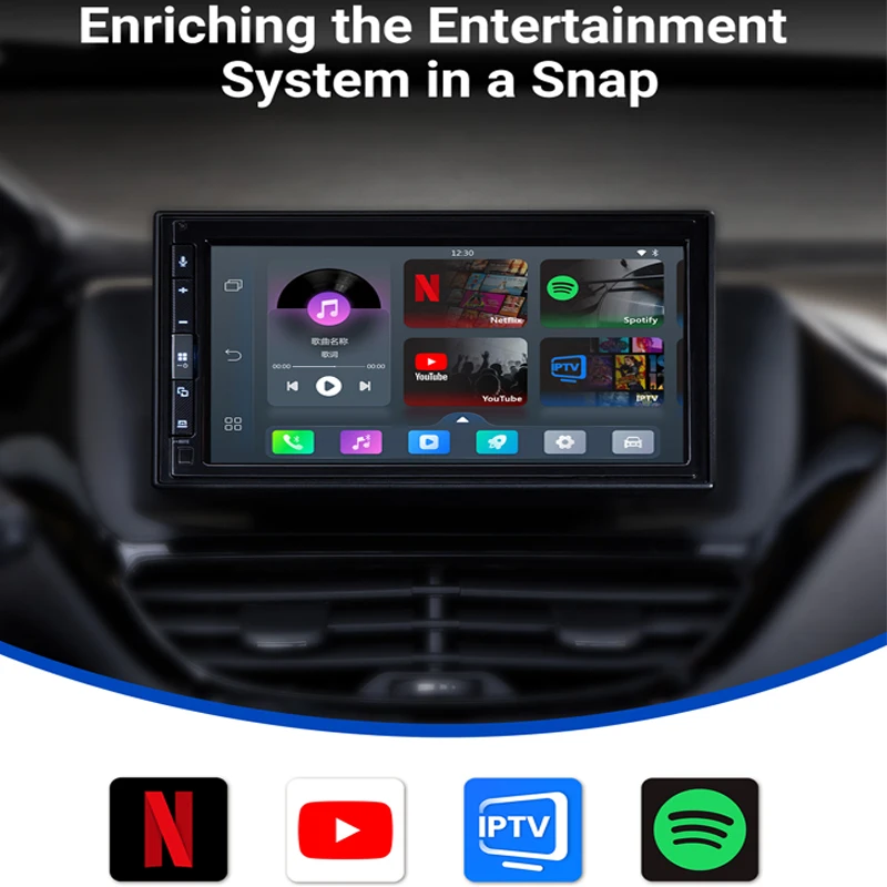 OTTOMOTION Беспроводной адаптер CarPlay Android Auto Встроенный Youtube/Netflix/Spotify/IPTV Ai Box для