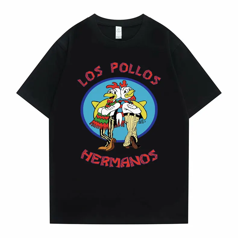 

Funny Chicken Brothers Men's Women T-shirt Men Vintage Tops Tees Man TV Series Breaking Bad Los Pollos Hermanos Graphic T Shirt