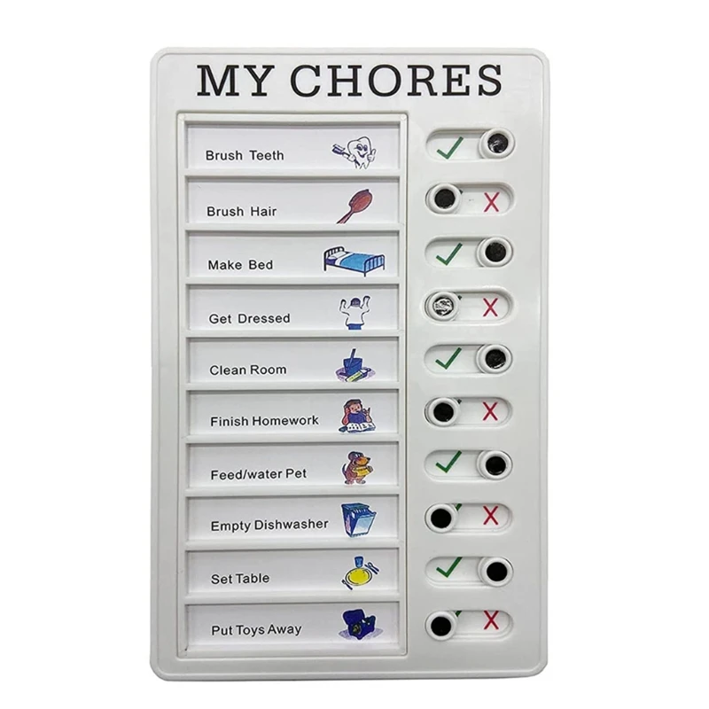 

C5AE Portable Wall Mount Daily Affairs Checklist Memo Boards Adjustable Daily Checklist Board for RV Home Elder Daily Care