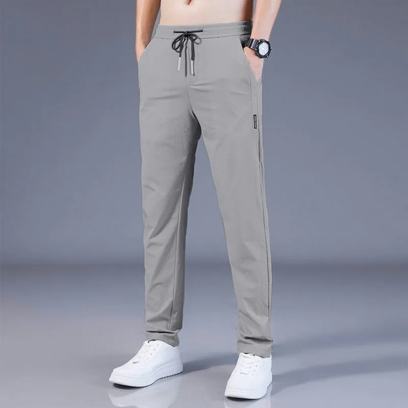 2023 Men's Casual Trousers Spring Summer Solid Color Fashion Pocket ...