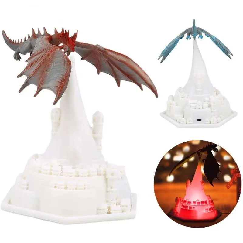 

3D Printed LED Dragon Lamps Night Light for Home Decorate 5V USB Rechargeable Desk Art Lamps for Christmas Birthday Kids Gift