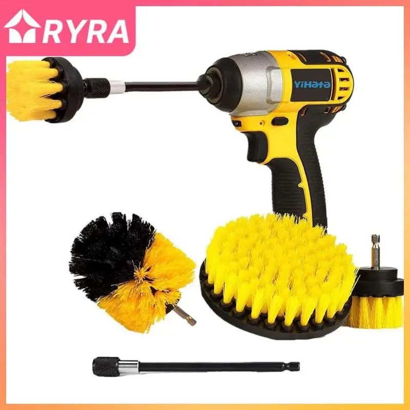 

2/3.5/4/5 Auto Tires Cleaning Brush Attachment Set With Extender Bathroom Cleaning Kit Drill Brush Polisher Power Scrubber Brush