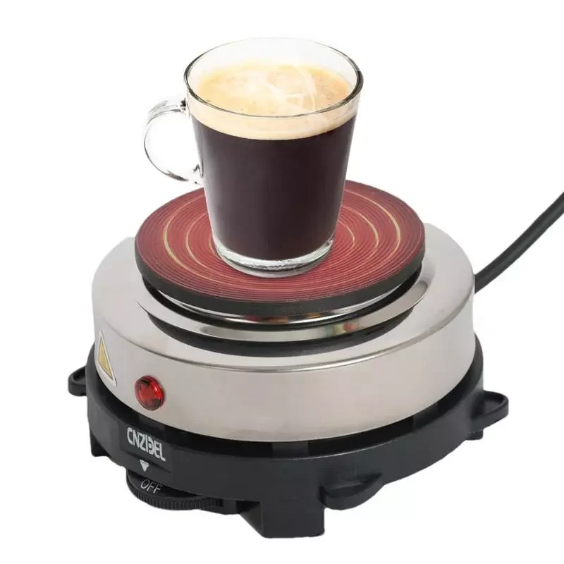 

Small Hot Plate 500 Watts Mug Warmer Mini Stove Single Burner Heater For Home Coffee Tea Water Heater
