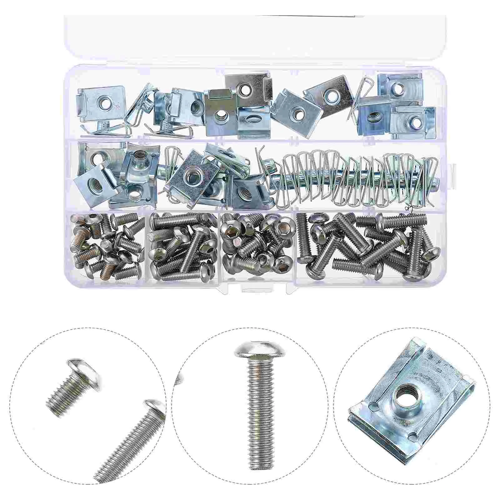 

100pcs/set Clip Nut Self-tapping Durable U Nut Fastener Nut Clip Nut for Motorbike