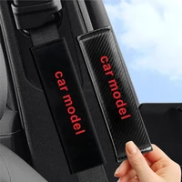 2pcs for mercedes benz amg gla w176 w211 w210 r cl a c e s class car logo carbon fiber seat belt protection shoulder pad cover