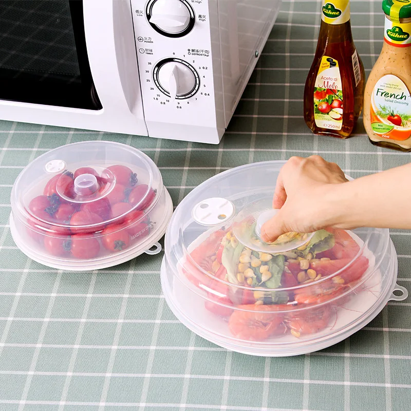 

Anti Splatter Heating Sealing Cover Lid with Steam Vents Fresh-keeping Plate Bowl Cover Stackable Microwave Splatter Cover Lid