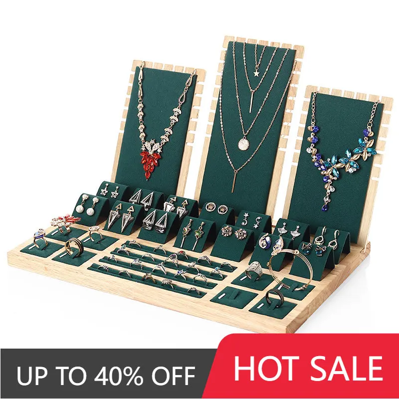 Bamboo Fungus Ring Frame Jewelry Storage Tray Ring Necklace Pendant Display Jewelry Set Display Jewelry Display Frame